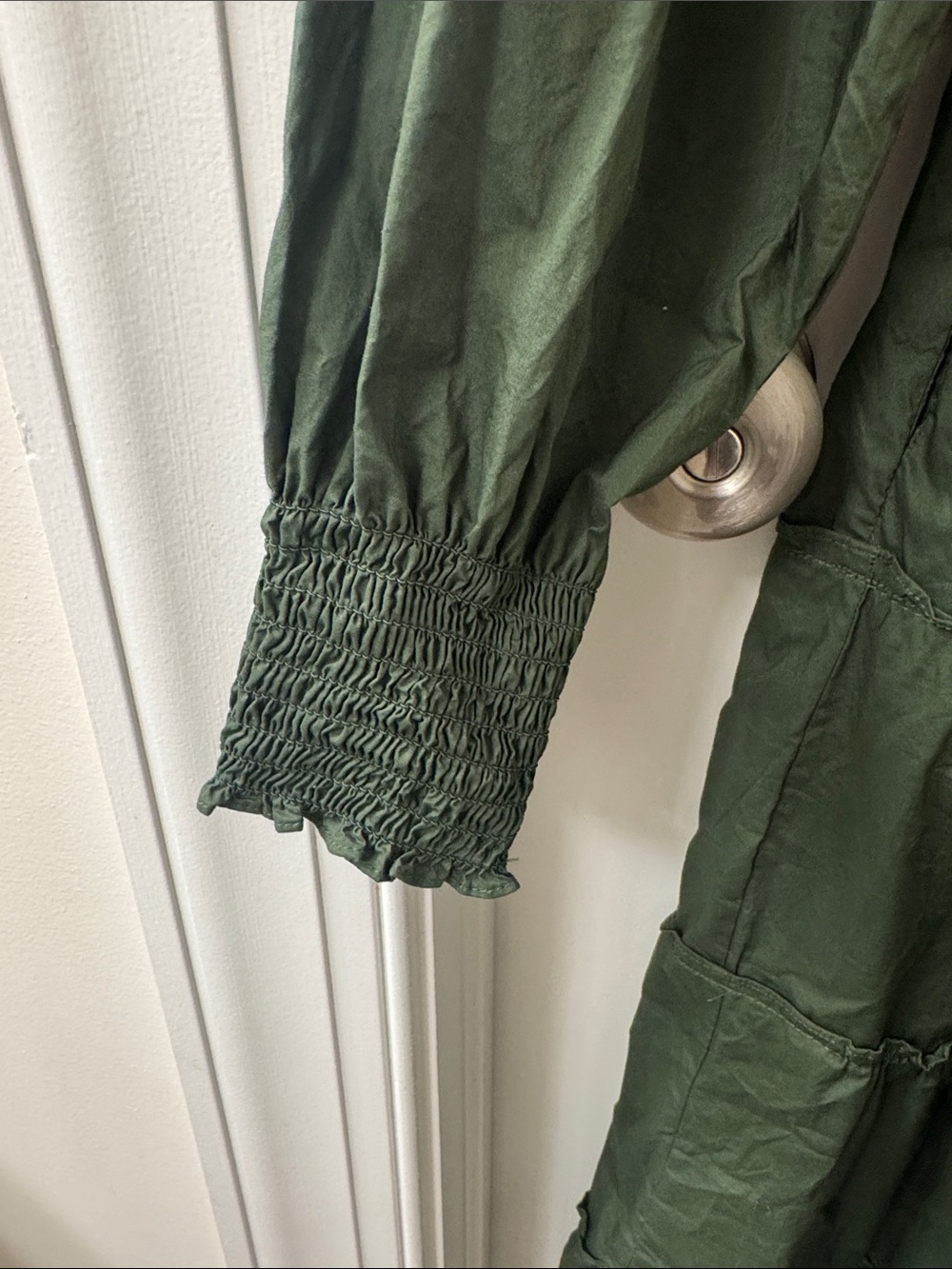 Hill House The Nap Dress Forest Green Smocked Square-Neck - like new! - Picture 6 of 9